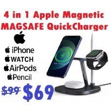 CHOETECH 4 IN1 15W Design for Apple MAGNETIC WIRELESS CHARGER (MAGSAFE) (T583-F) IPHONE, APPLE WATCH, Apple AirPods, Apple Penial