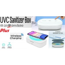 Phone Sterilizer BOX UV Sterilizer Smartphone Cleaner for Apple Samsung Mobile Phone - with Wireless Charger