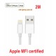 2M MFI certified Apple Lighting to USB Cable