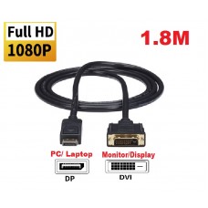 1.8M DisplayPort to DVI-D Cable up to Full HD