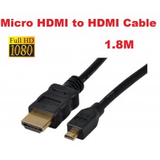 1.8m High Speed Micro HDMI to HDMI Cable with Ethernet 
