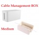 Brateck Cable Management Box (Medium) Material: Polystyrene(PS) Dimensions 32x13.2x12.7cm --- White