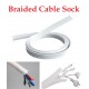 Brateck Braided Cable Sock (20mm/0.79" Width) Material Polyester Dimensions1000x20mm -- White