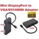 Urgeen Mini DisplayPort v1.1 to HDMI, DVI and VGA 3 in 1 Adapter Converter 