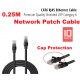 0.25M / 25cm CAT6 Premium RJ45 Ethernet Network Patch Cable - Black (10 in Pack)