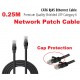 0.25M / 25cm CAT6 Premium RJ45 Ethernet Network Patch Cable - Black