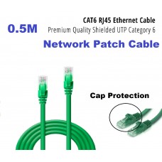 0.5M / 50cm CAT6 Premium RJ45 Ethernet Network Patch Cable - Green