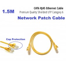 1.5M CAT6 Premium RJ45 Ethernet Network Patch Cable - Yellow