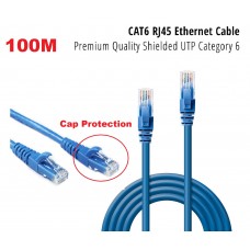 100M CAT6 Premium RJ45 Ethernet Network Patch Cable - Blue