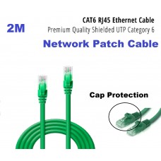 2M / 200cm CAT6 Premium RJ45 Ethernet Network Patch Cable - Green