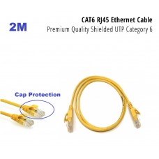2M / 200cm CAT6 Premium RJ45 Ethernet Network Patch Cable - Yellow
