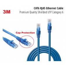 3M / 300cm CAT6 Premium RJ45 Ethernet Network Patch Cable - Blue