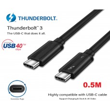 Thunderbolt 3 USB Type C to Thunderbolt 3 Cable 40Gbps compatible with Apple, Macbook, iPad, Dell, Samsung 