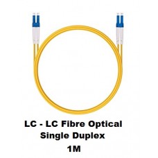 1m LC - LC OS1 / OS2 10G Single mode Fibre Optic Duplex LSZH Cable Yellow