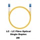 2m LC - LC OS1 / OS2 10G Single mode Fibre Optic Duplex LSZH Cable Yellow