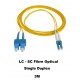 3m LC - SC OS1 / OS2 10G Single mode Fibre Optic Duplex LSZH Cable Yellow
