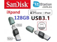 SanDisk 128GB iXpand Apple Lightning/USB 3.0 Flash Drive for Apple iPhone & iPad Flash Drive Flip (SDIX90N-128G)