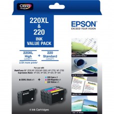 Free Shipping  Epson 220XL Ink Cartridge Value Pack