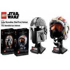 Bundle Lego Star War Helmet 75327 Luke Skywalker and 75328 The Mandalorian