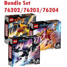 StockTake Sales (Free Shipping) Bundle Lego Marvel 76203 Iron Man 76202 Wolverine 76203 Black Panther Mech Armour (Free Shipping)