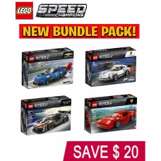 Lego Speed Champions Racing Car Bundle Pack included 75890, 75891, 75892, 75895