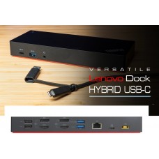 (40AF0135AU) Lenovo ThinkPad Hybrid USB-C and USB A Notebook laptop Docking station with 90W Power adpater 