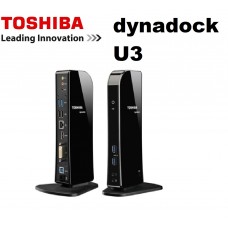 TOSHIBA DYNADOCK U3.0 USB DOCKING STATION Dual Video Display, Network and Multiple USB Port  