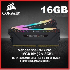 CORSAIR CMW16GX4M2Z3200C16 VENGEANCE RGB PRO 16GB (2X8GB) 3200MHZ DDR4 Long Dimm Desktop Memory RAM
