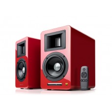 (A100-RED)Edifier Airpulse A100 Hi-Res Audio Active Speaker System with Wireless Subwoofer Bluetooth, Optical Coaxial, RCA - Ideal for HomeTheatre RED