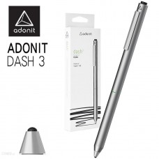  ADONIT Jot Dash 3 Stylus Smart Pen  - Silver Compatible with all touch screen, Apple IOS, Samsung and Android